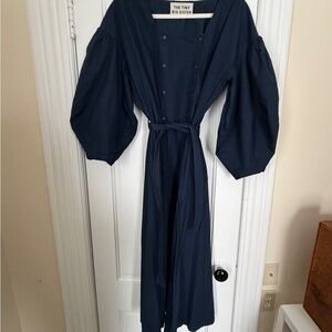 Tiny big sister navy dress